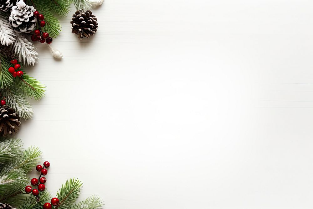 Christmas decoration plant white. AI generated Image by rawpixel.