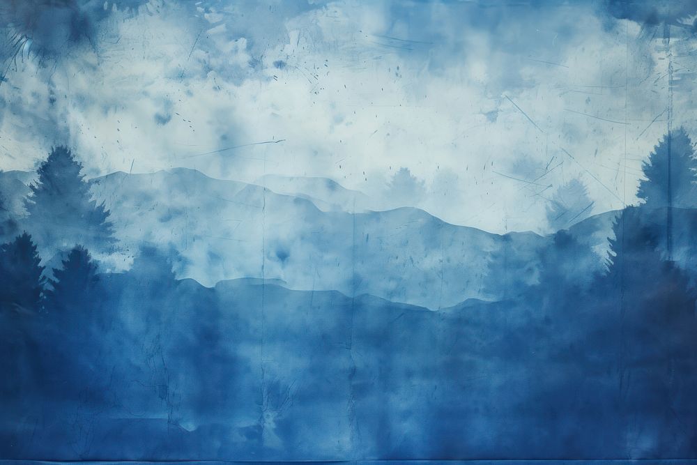 Cyanotype art backgrounds painting outdoors. AI generated Image by rawpixel.