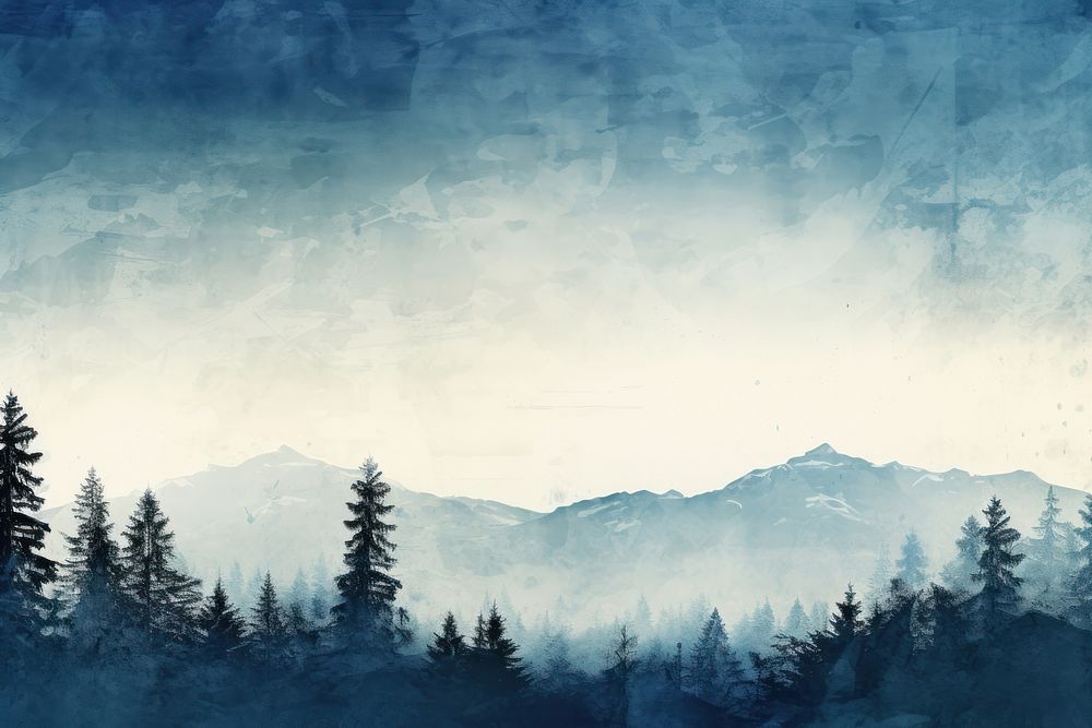 Cyanotype art land backgrounds landscape. AI generated Image by rawpixel.
