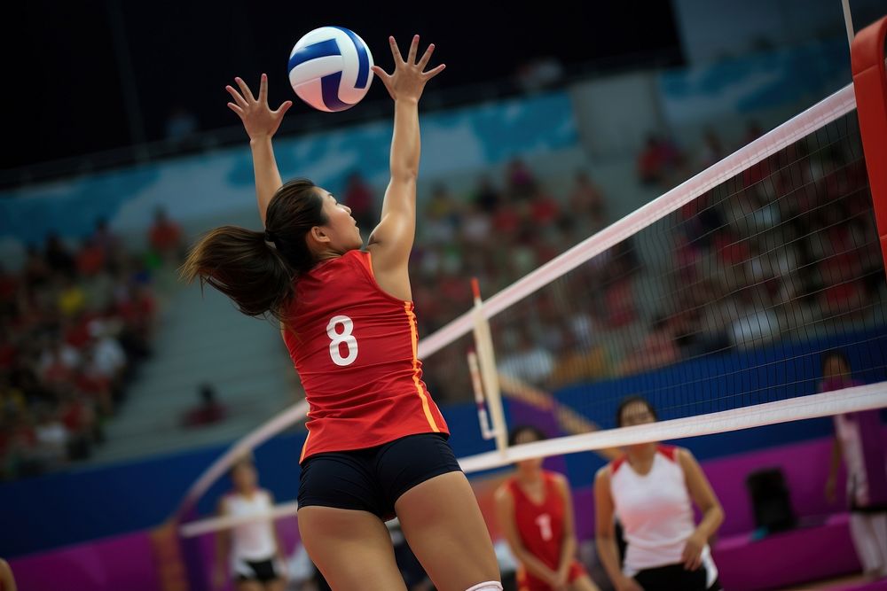 Volleyball sports determination competition. AI generated Image by rawpixel.