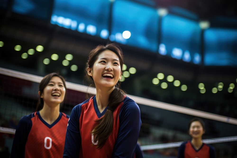 Korean volleyball team athlete sports female. AI generated Image by rawpixel.