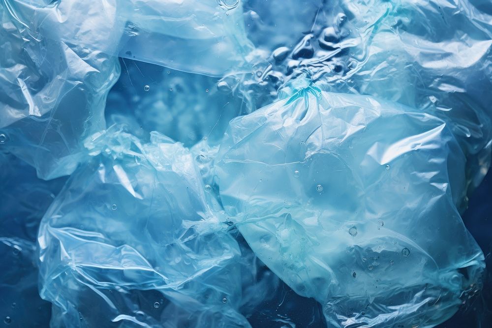 Plastic bags ice backgrounds recycling. AI generated Image by rawpixel.