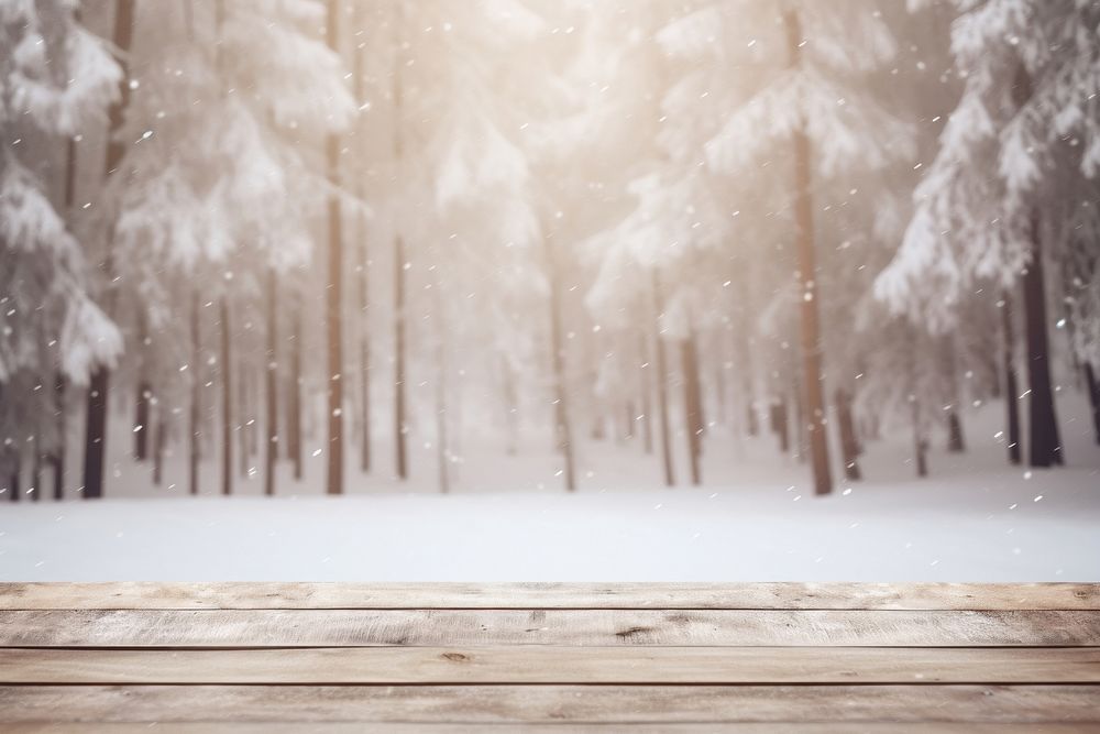 Snowy forest background winter backgrounds snowflake. AI generated Image by rawpixel.