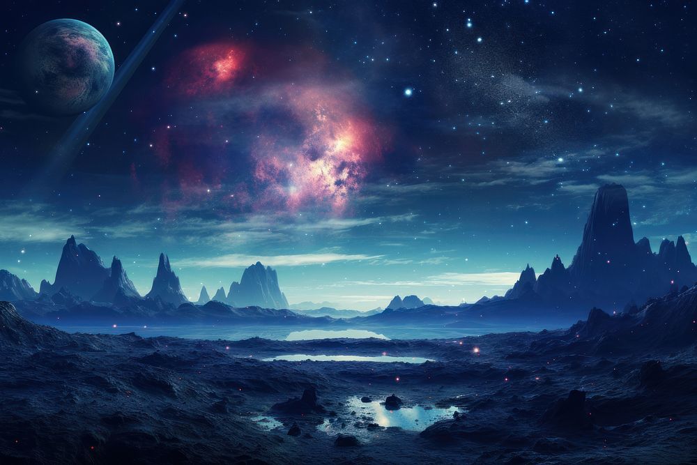 Space background landscape astronomy universe. AI generated Image by rawpixel.