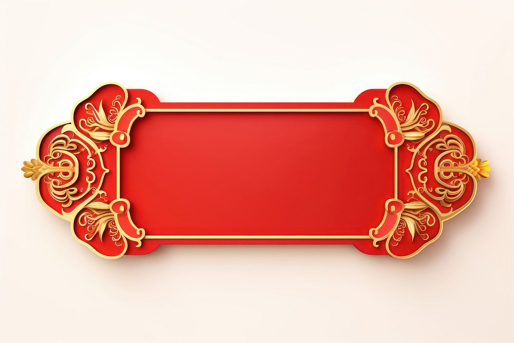 Chinese new year gold red white background. AI generated Image by rawpixel.