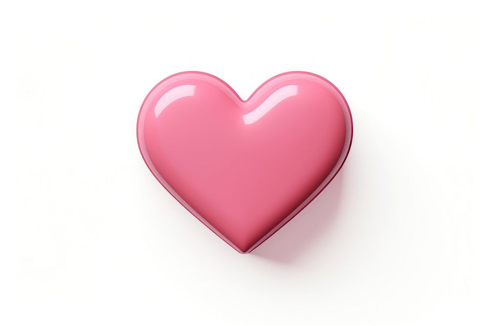 Sticker heart white background jewelry. AI generated Image by rawpixel.