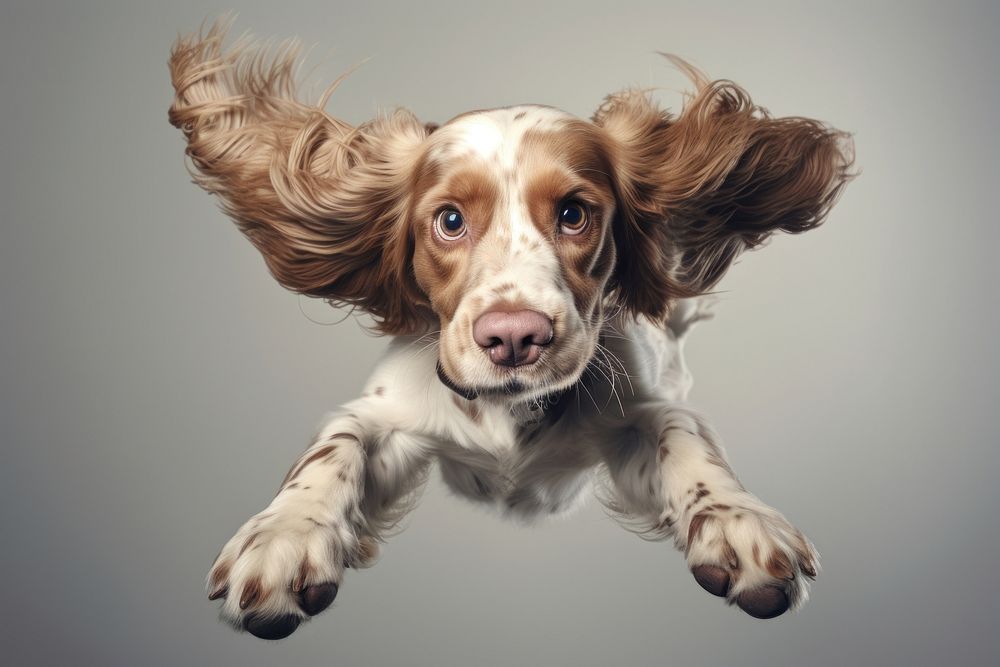 Young dog spaniel pet animal. AI generated Image by rawpixel.