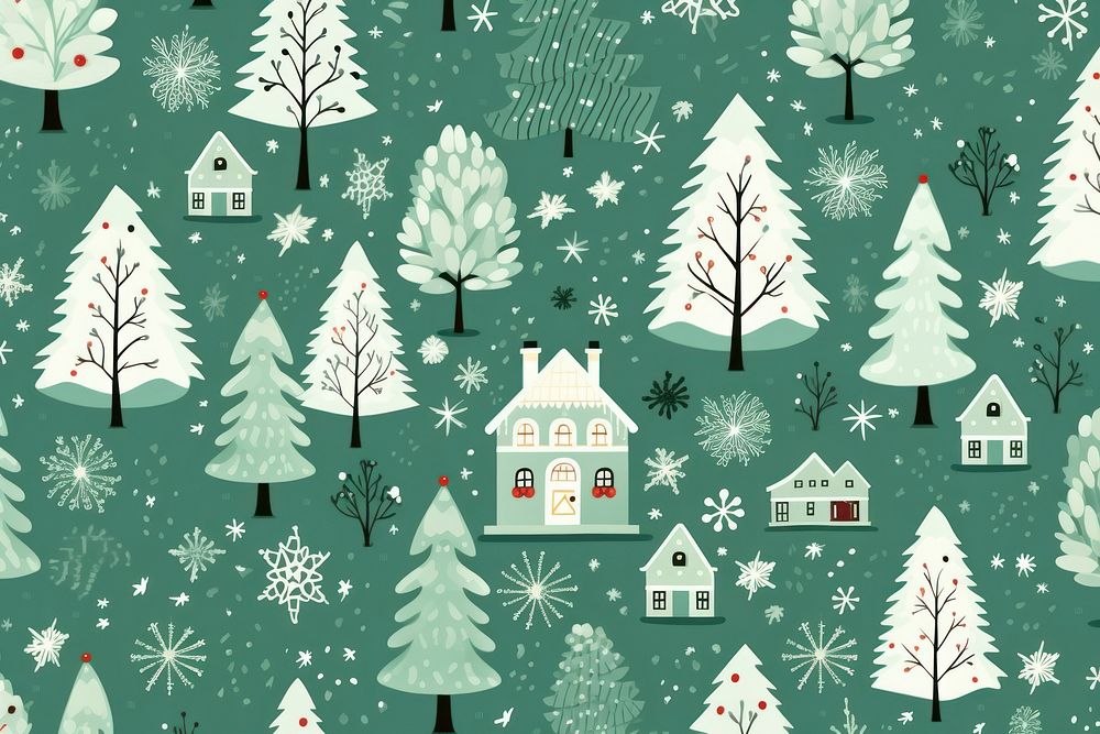 Merry Christmas seamless pattern christmas backgrounds wallpaper. AI generated Image by rawpixel.