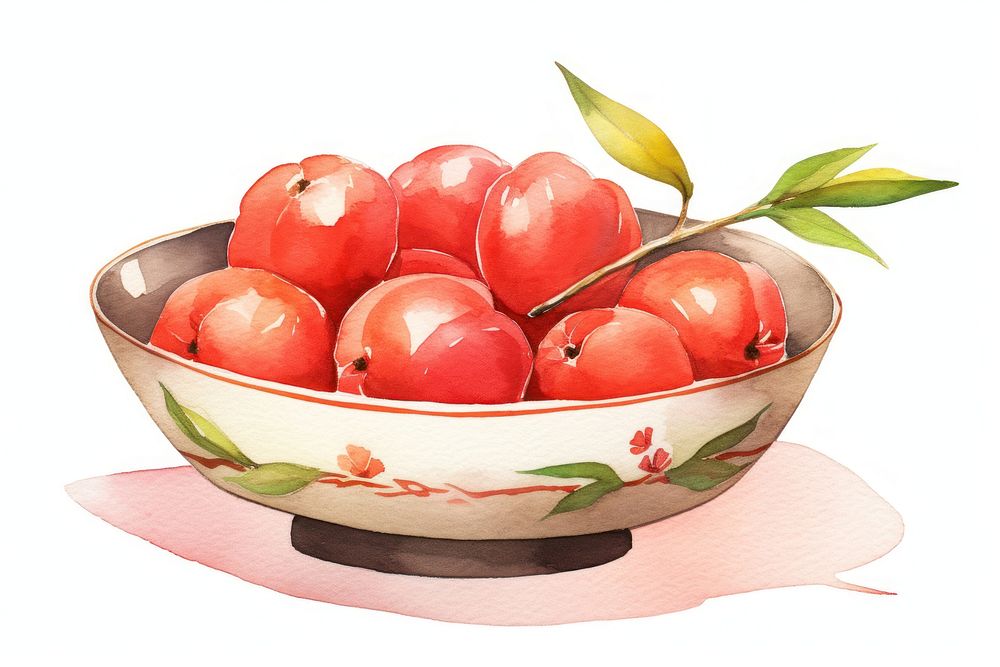 Peachs chinese new year bowl fruit plant. AI generated Image by rawpixel.