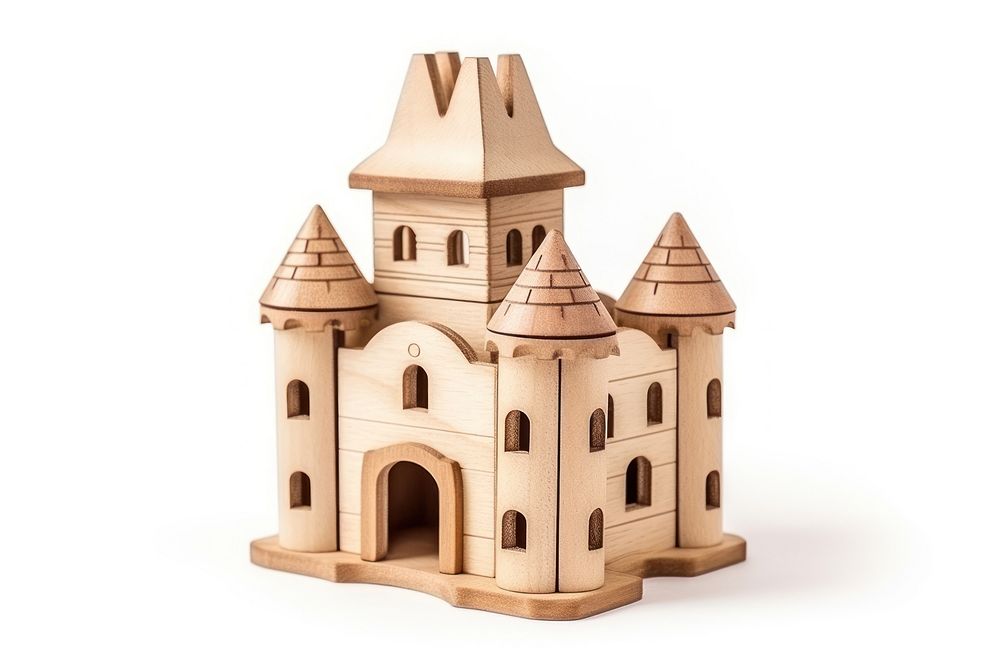 Castle toy cardboard wood. AI generated Image by rawpixel.