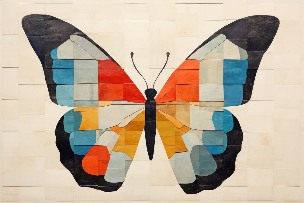 Butterfly painting insect animal. AI generated Image by rawpixel.