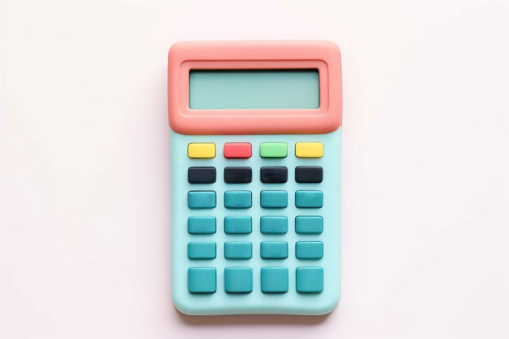 A calculator white background mathematics electronics. AI generated Image by rawpixel.