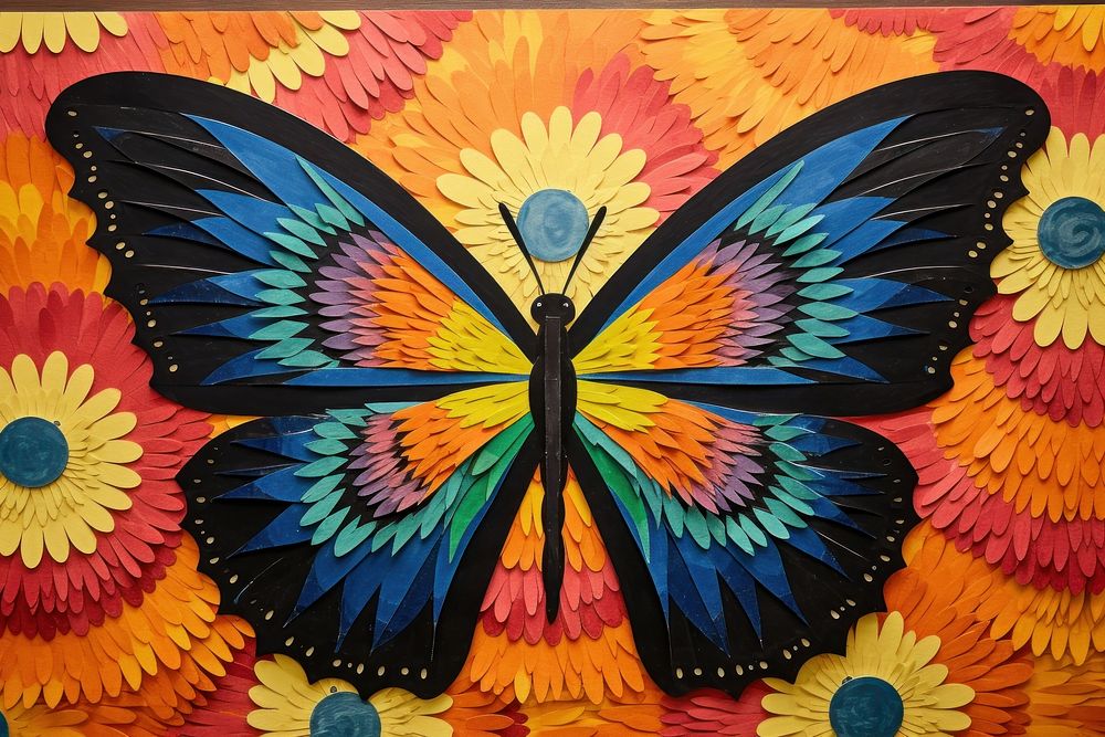 Butterfly art painting insect. AI generated Image by rawpixel.