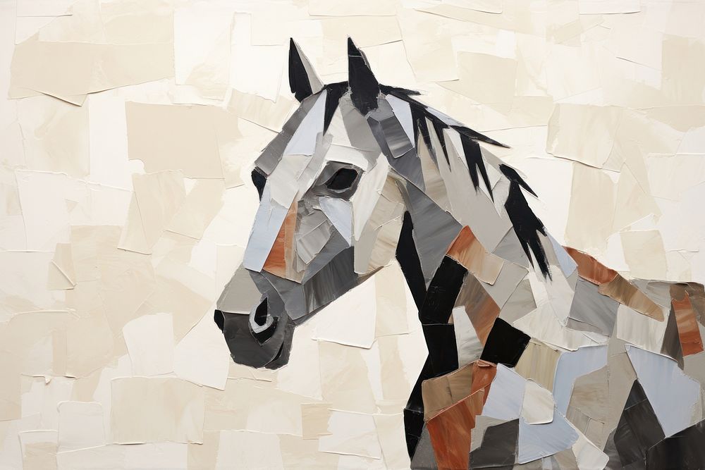 Horse painting animal mammal. AI generated Image by rawpixel.