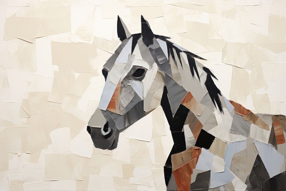 Horse painting animal mammal. 