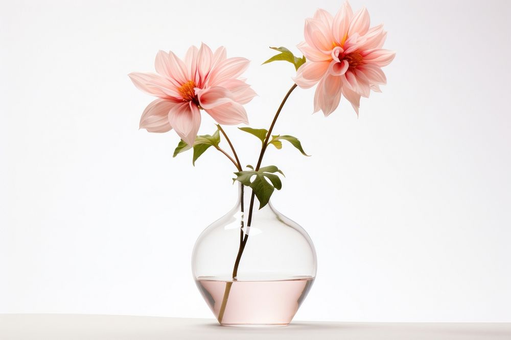Flower vase glass plant. AI generated Image by rawpixel.