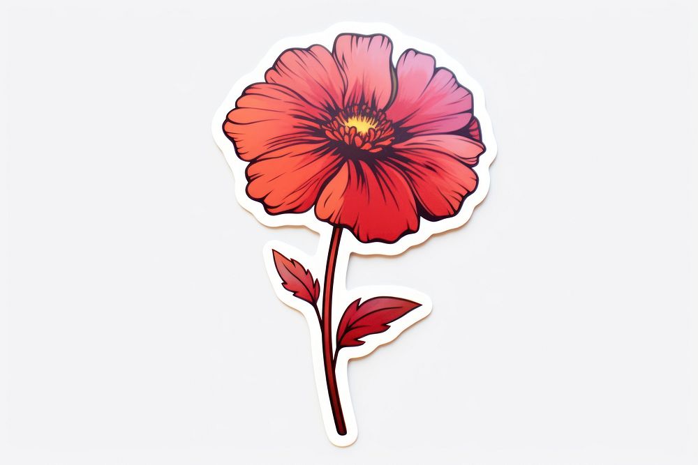 Sticker flower hibiscus petal. AI generated Image by rawpixel.