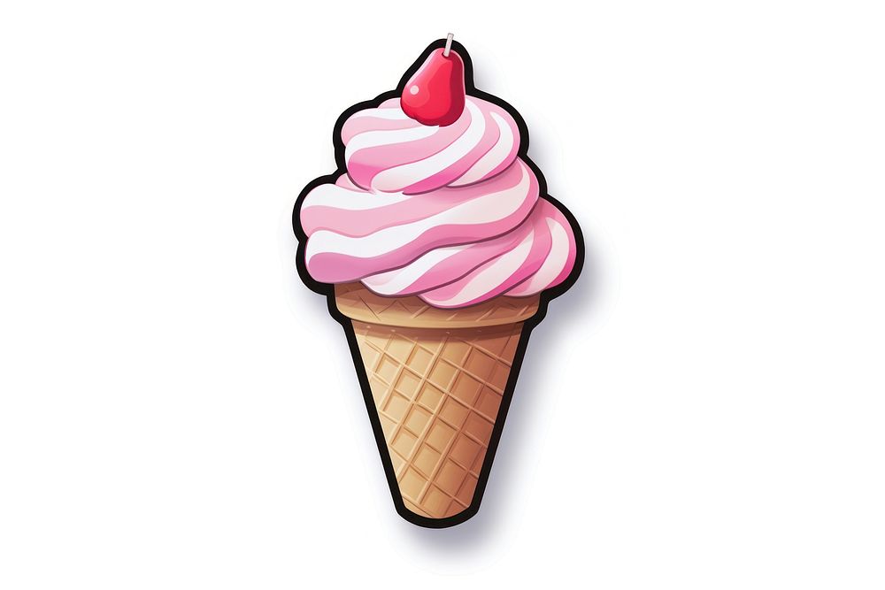 Sticker cream dessert food. AI generated Image by rawpixel.