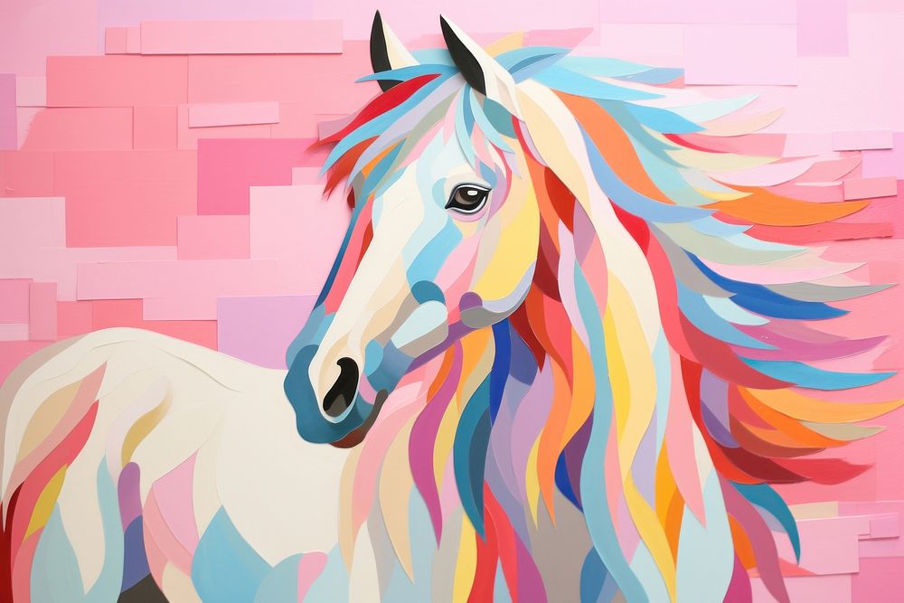 Horse art backgrounds painting. AI generated Image by rawpixel.