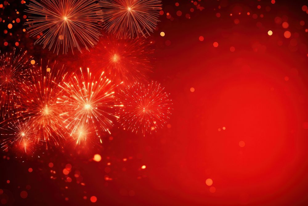 Chinese happy new year fireworks backgrounds abstract. AI generated Image by rawpixel.