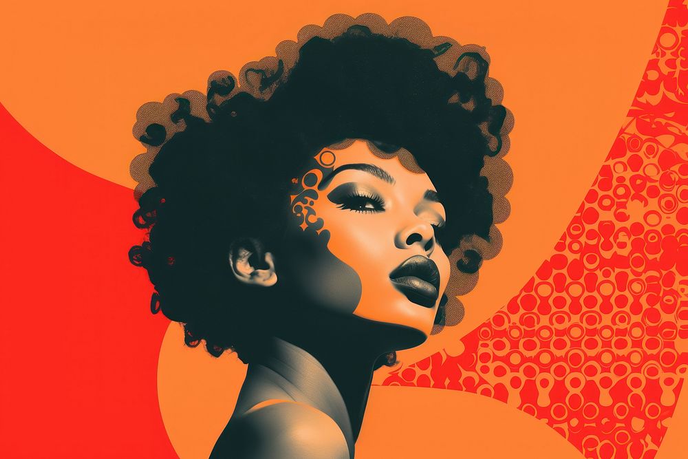 Aesthetic black woman portrait adult art. AI generated Image by rawpixel.