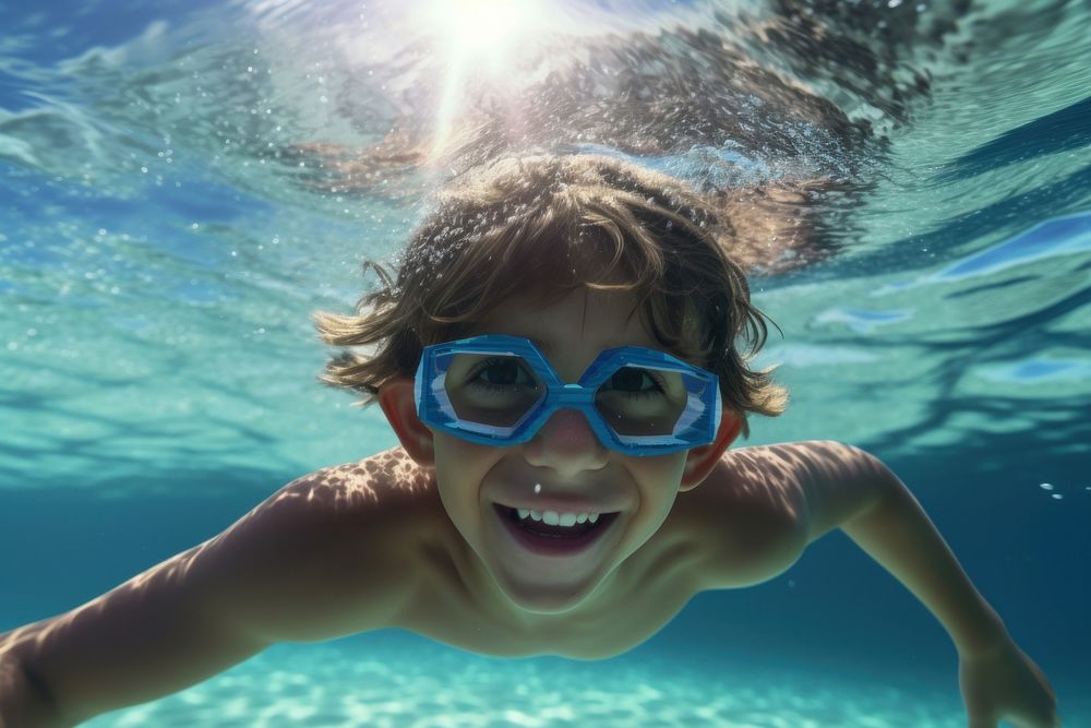 Summer underwater swimming glasses. AI generated Image by rawpixel.