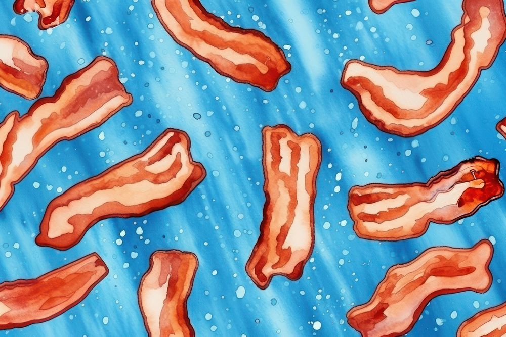 Bacon backgrounds pattern meat. AI generated Image by rawpixel.