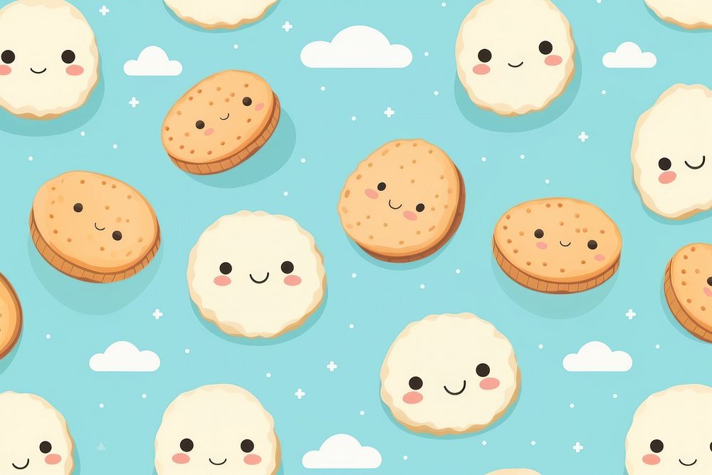 Biscuit backgrounds pattern food. AI generated Image by rawpixel.