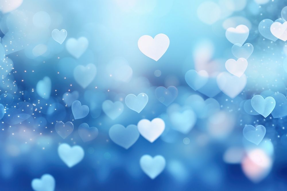 Valentines day backgrounds heart blue. AI generated Image by rawpixel.