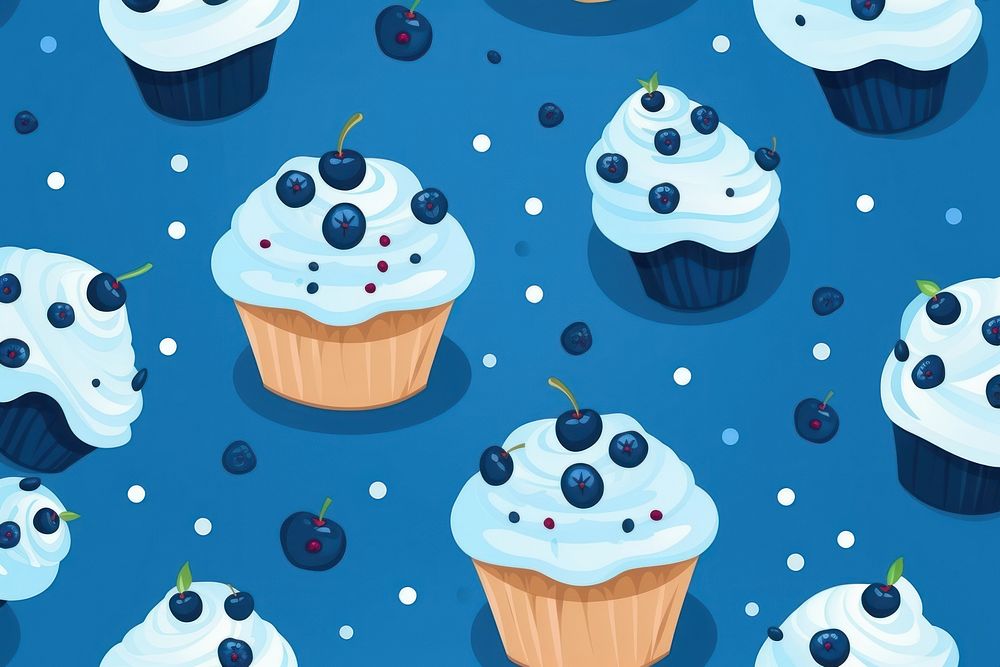 Blueberry muffin backgrounds dessert cupcake. AI generated Image by rawpixel.
