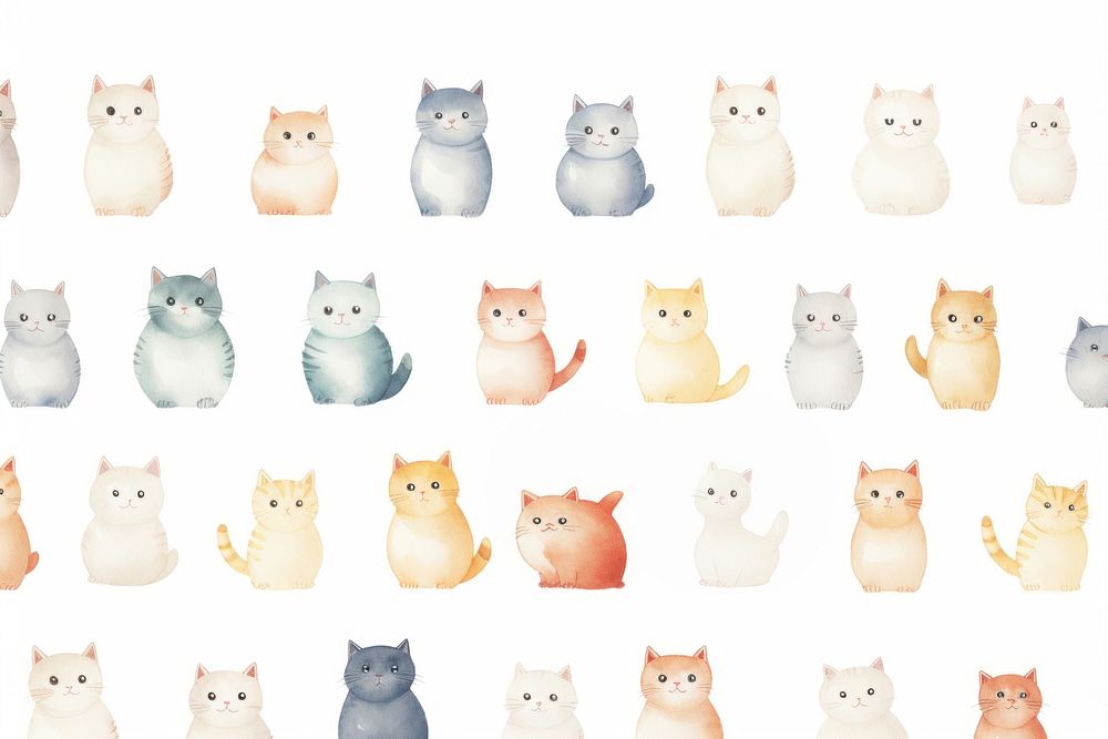 Cat playing full body backgrounds pattern animal. AI generated Image by rawpixel.