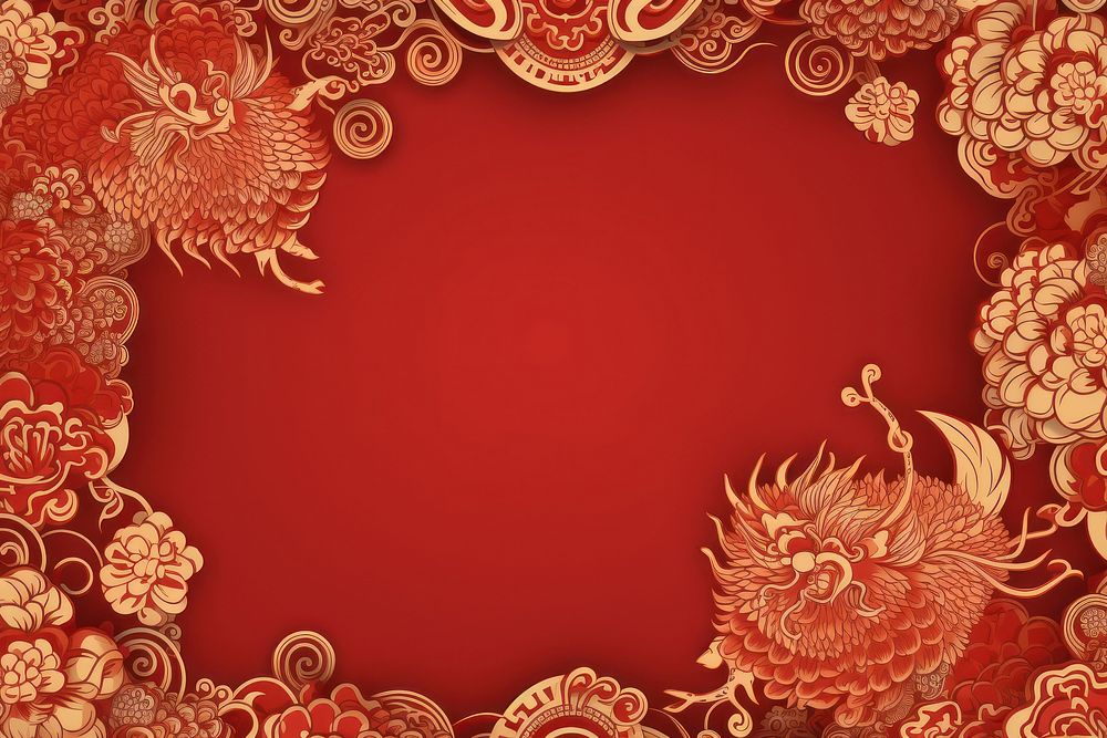 Chinese new year backgrounds pattern gold. AI generated Image by rawpixel.