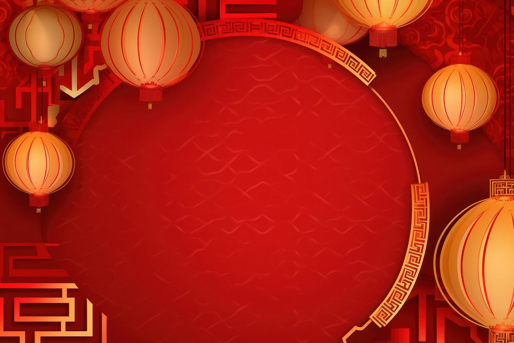 Chinese New Year lantern backgrounds pattern. AI generated Image by rawpixel.