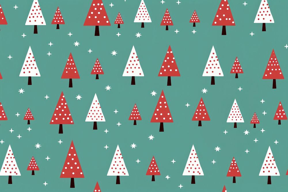 Christmas tree pattern backgrounds red. | Free Photo Illustration ...