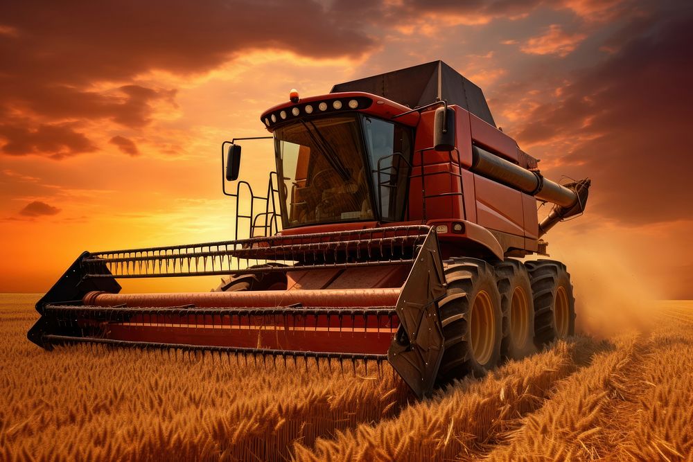 Agriculture agriculture harvest field. AI generated Image by rawpixel.