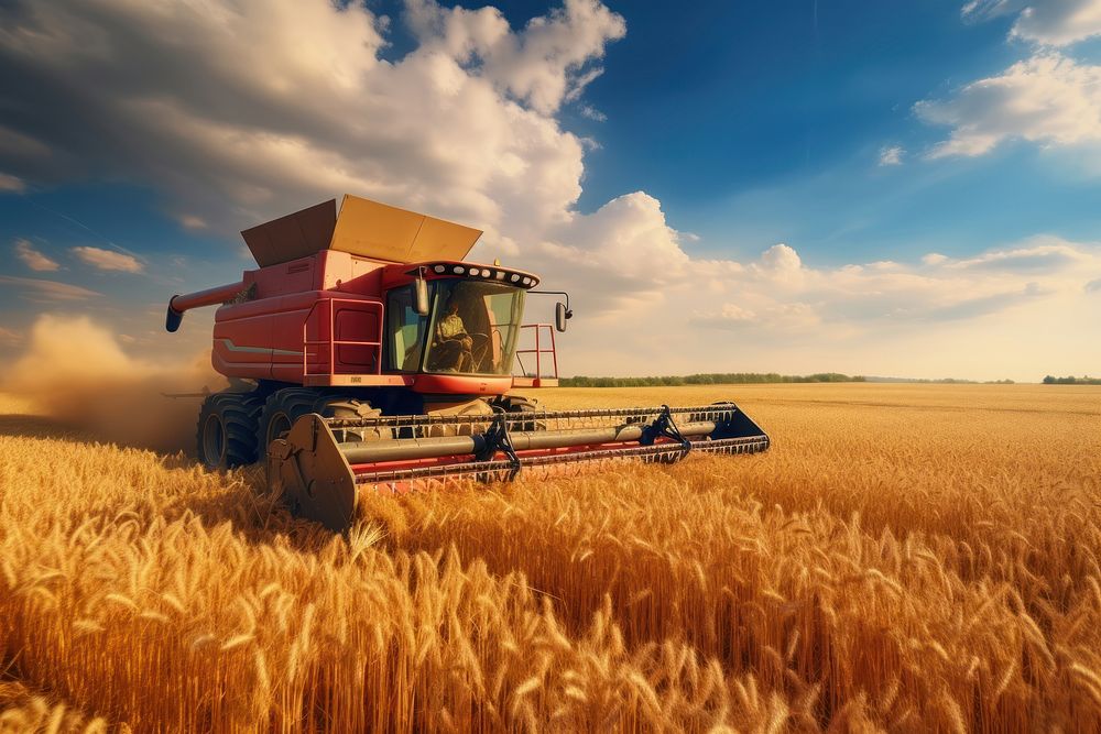 Agriculture agriculture harvest field. AI generated Image by rawpixel.