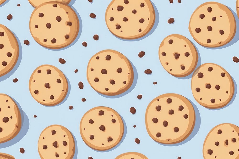 Cookies pattern backgrounds biscuit. AI generated Image by rawpixel.