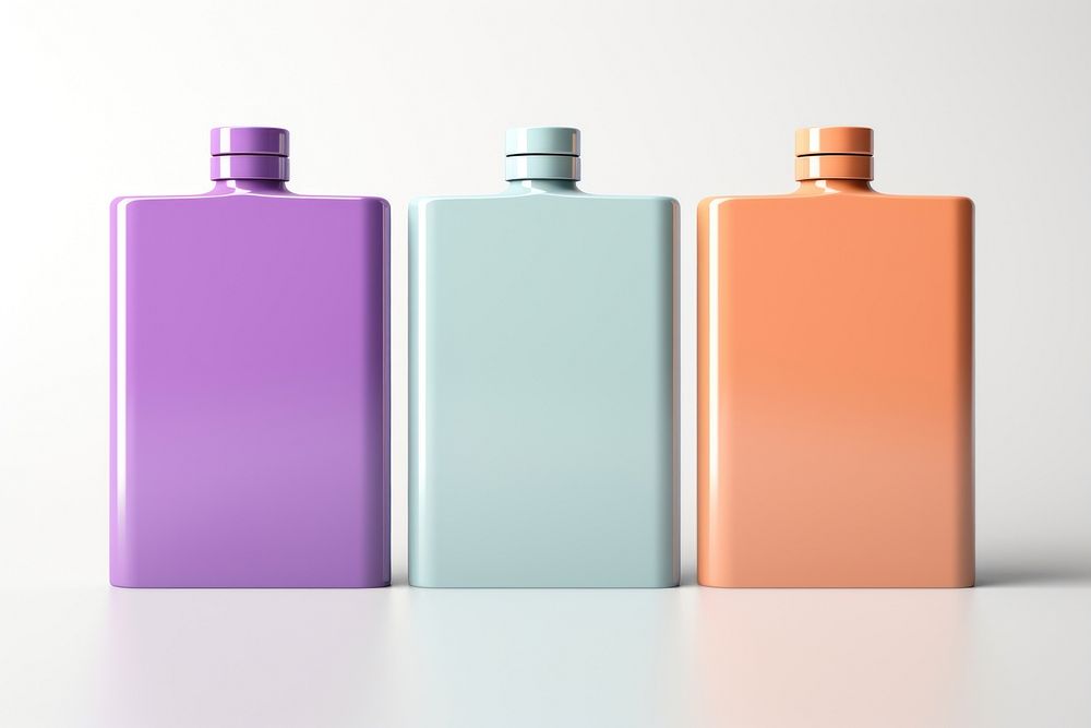 Flask shape Podium cylinder perfume bottle. AI generated Image by rawpixel.