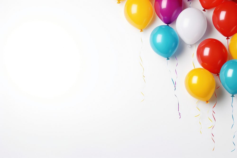 Colorful balloons page top backgrounds celebration anniversary. AI generated Image by rawpixel.