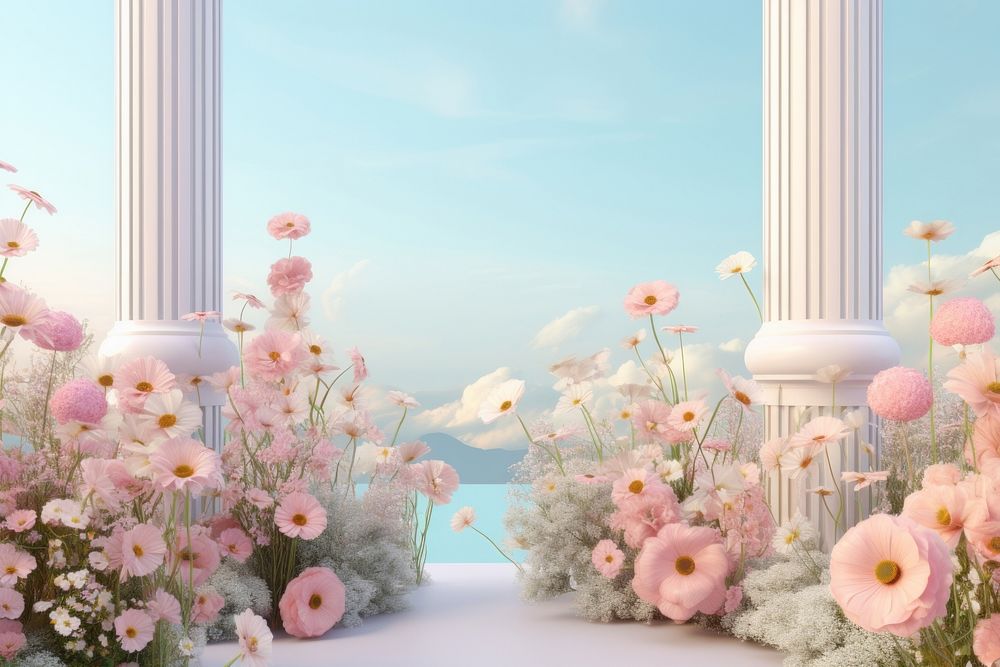 Flower plant architecture celebration. AI generated Image by rawpixel.