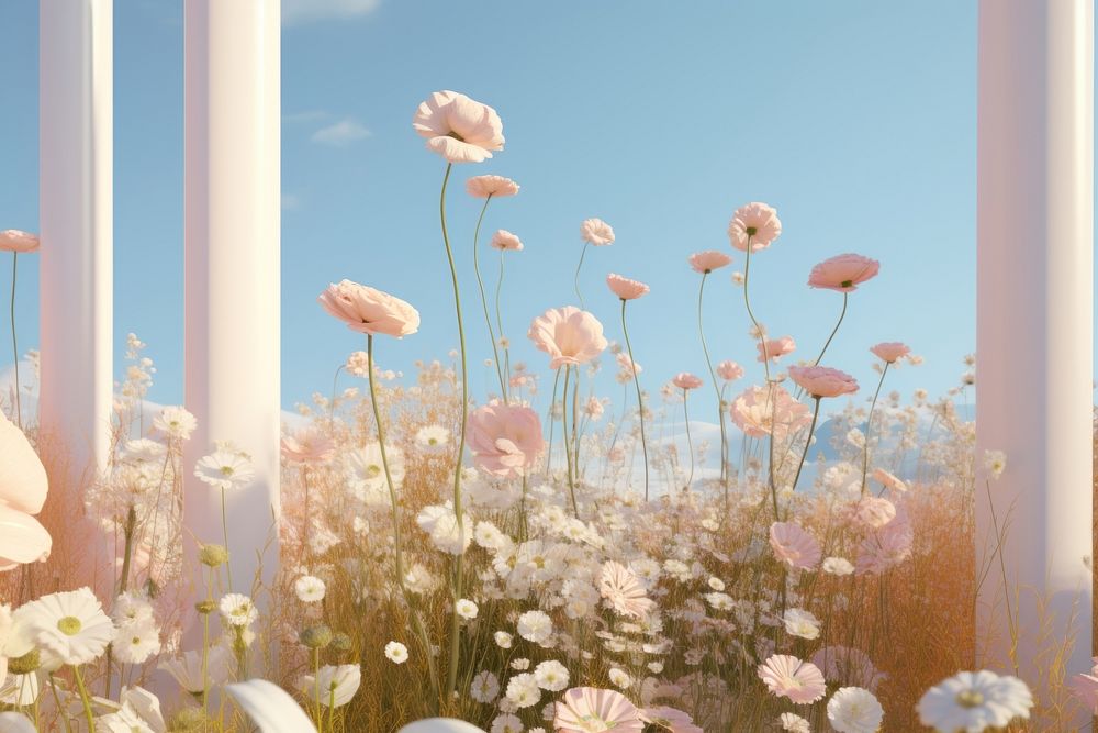 Flower outdoors blossom nature. AI generated Image by rawpixel.