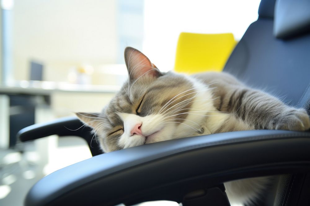 Cat furniture sleeping mammal. AI generated Image by rawpixel.