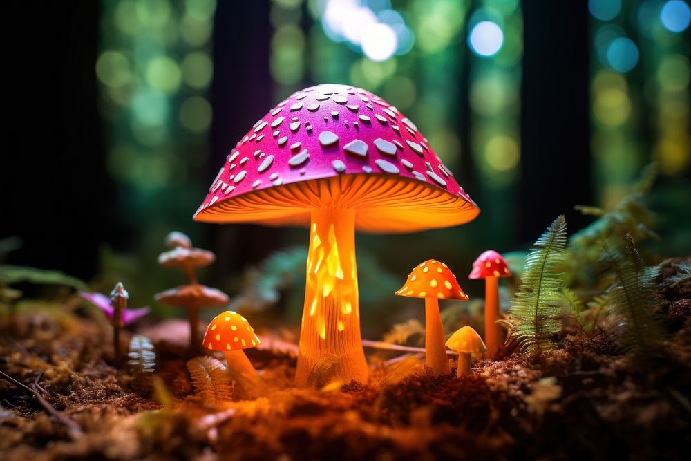 Mushroom fungus forest agaric. AI generated Image by rawpixel.