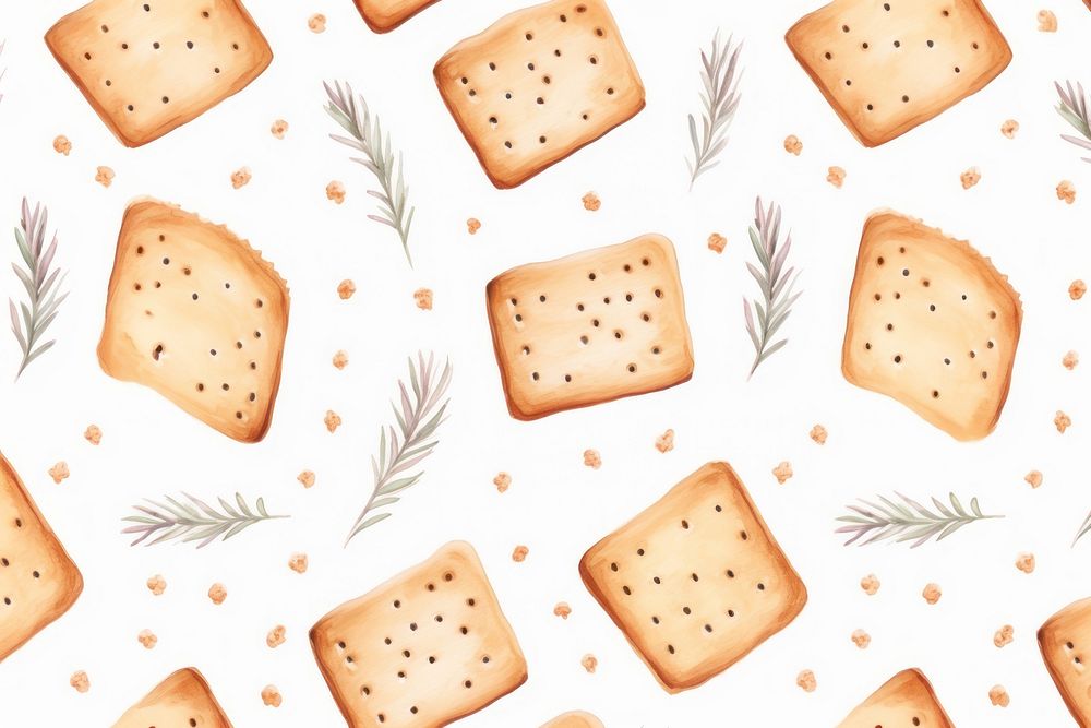 Cracker backgrounds pattern bread. AI generated Image by rawpixel.