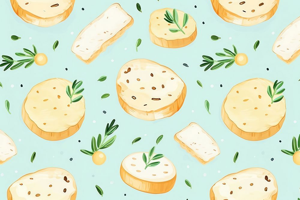 Cream cheese backgrounds pattern bread. AI generated Image by rawpixel.