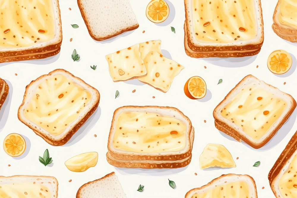 Cream cheese bread food breakfast. AI generated Image by rawpixel.