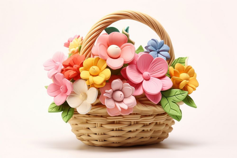 Flowers basket plant food. AI generated Image by rawpixel.