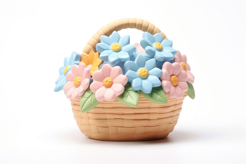 Flowers basket dessert plant. AI generated Image by rawpixel.