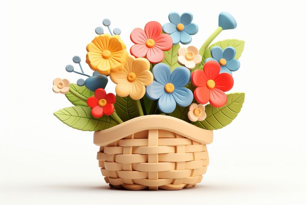 Flowers basket plant petal. AI generated Image by rawpixel.