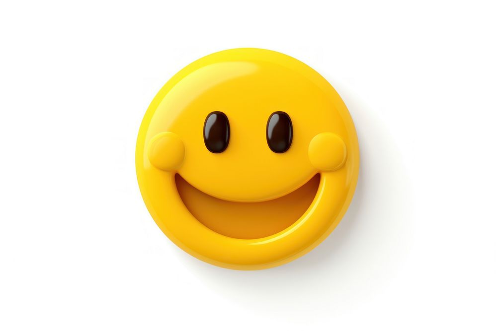 Sticker smiley white background anthropomorphic. AI generated Image by rawpixel.